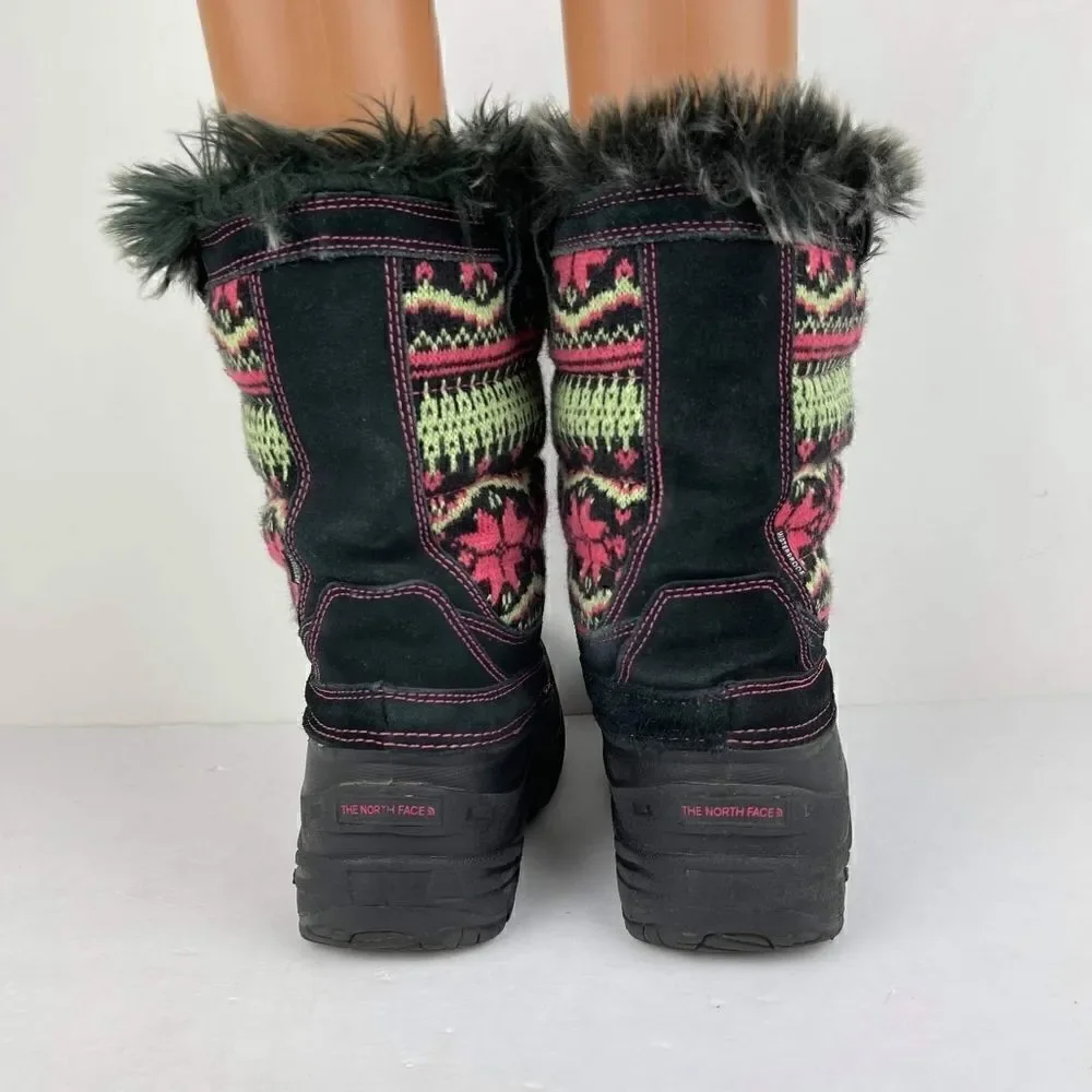 The north face girls shellista lace novelty Winter  black multicolored boot sz 6